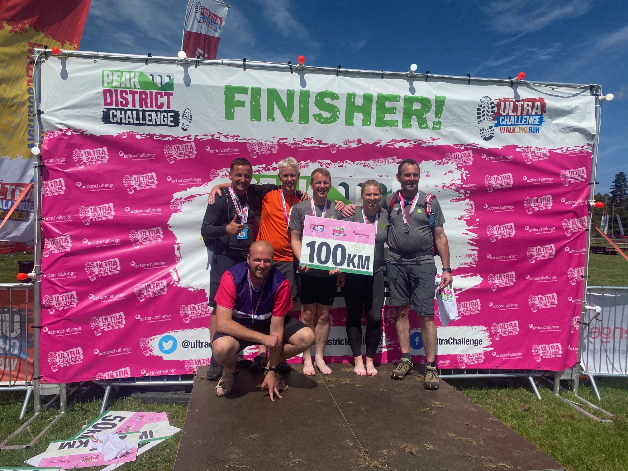Some of the team completed the 100km course