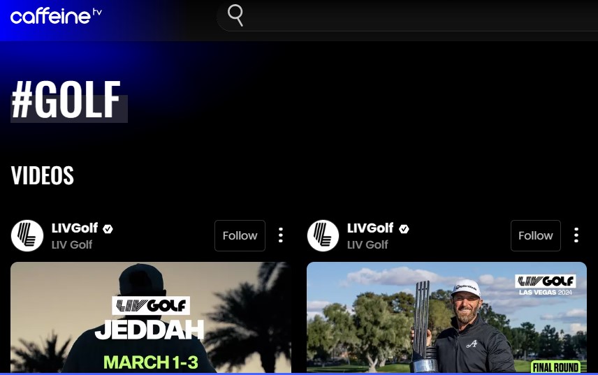 Golf Business News - LIV Golf Partners With Sports Streaming Platform  Caffeine