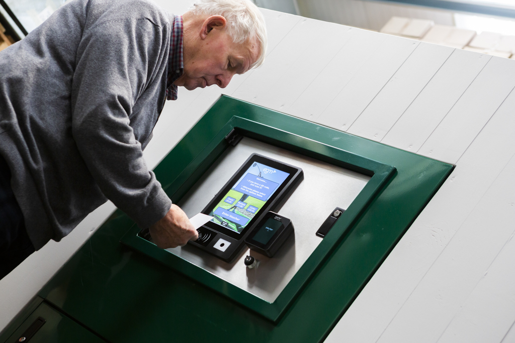 EGM Range Manager Adrian Yallop shows the ease of use of the touchscreen